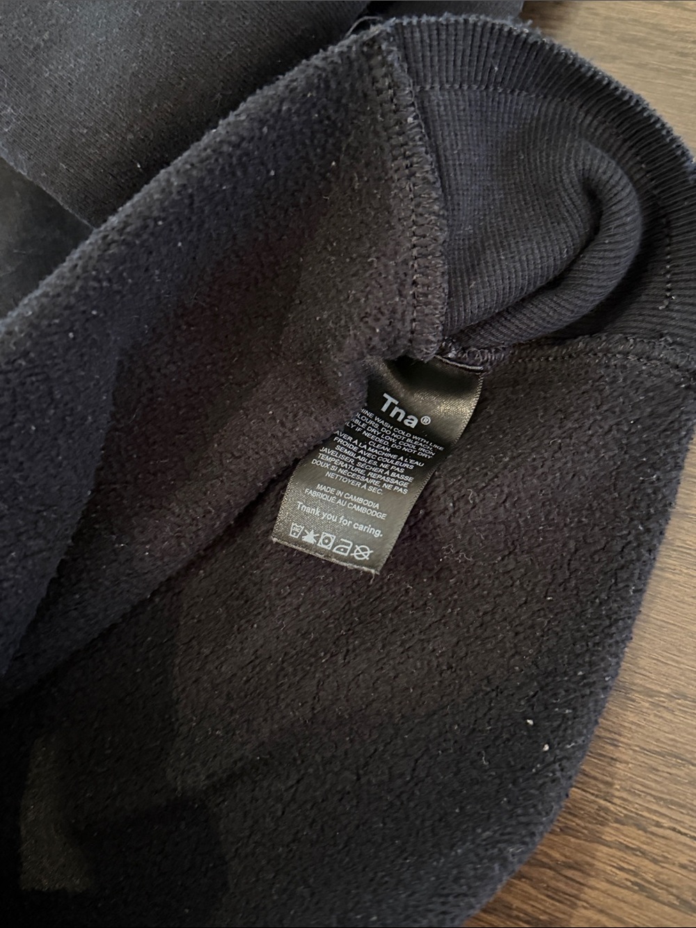 TNA black cropped boyfriend hoodie - Picture 3 of 3